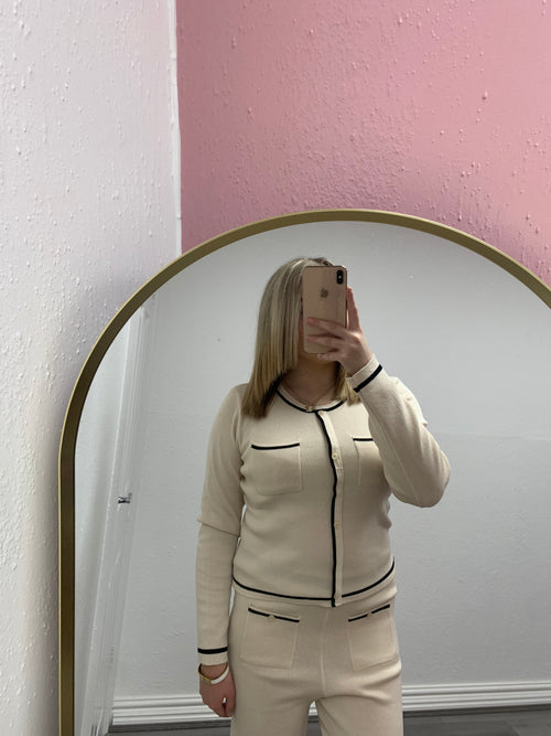 STEVIE KNITTED CONTRAST SET
