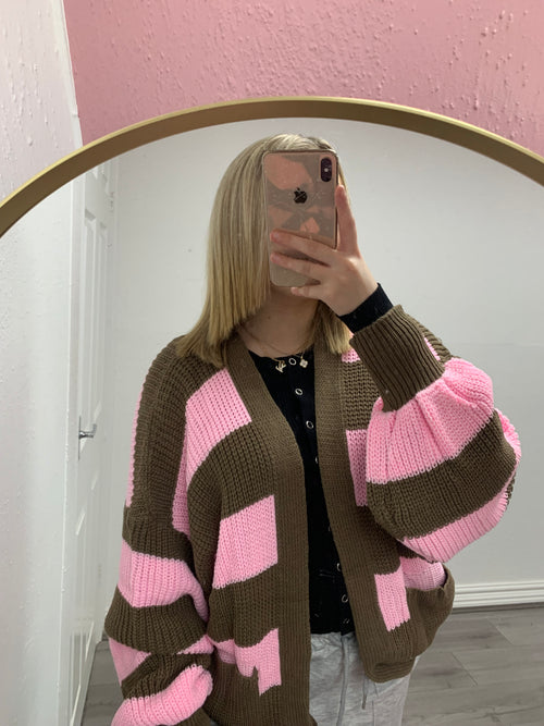 AVERY STRIPE KNITTED CARDIGAN