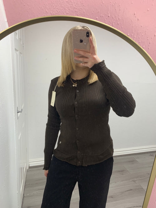 WREN BUTTON UP KNITTED TOP
