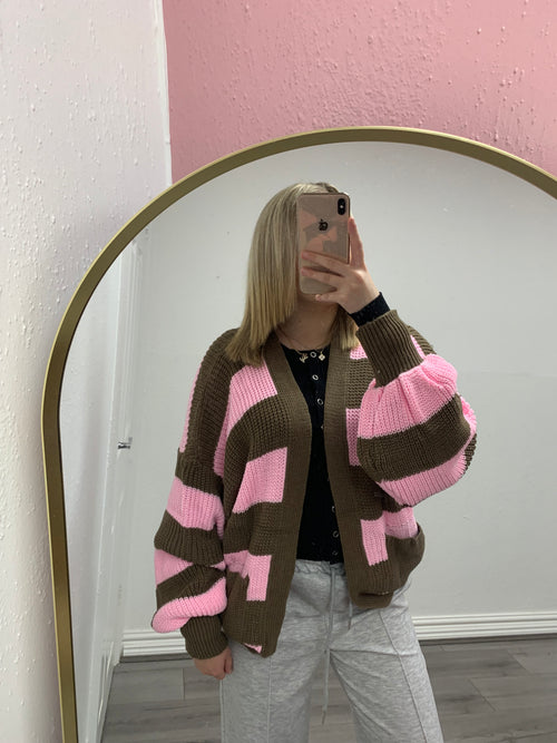 AVERY STRIPE KNITTED CARDIGAN