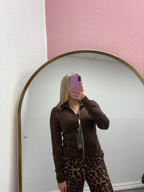 QUINN GOLD ZIP UP JACKET