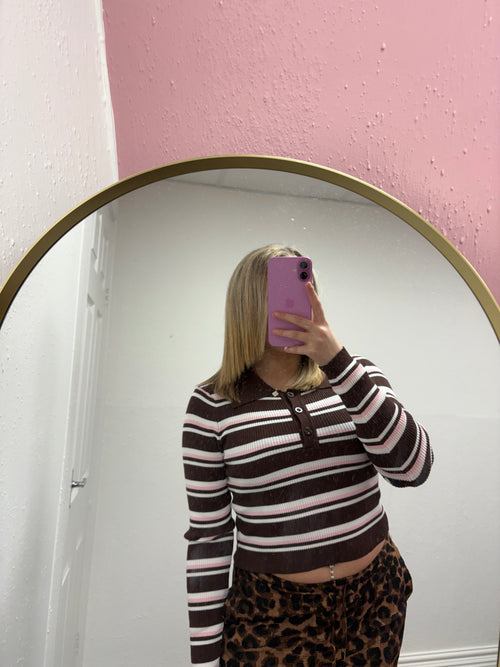 HAZEL STRIPE KNITTED TOP