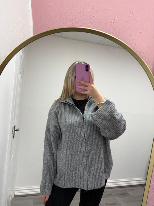 EVA ZIP UP KNIT JACKET