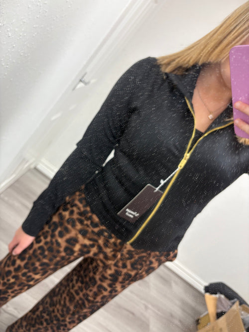 QUINN GOLD ZIP UP JACKET