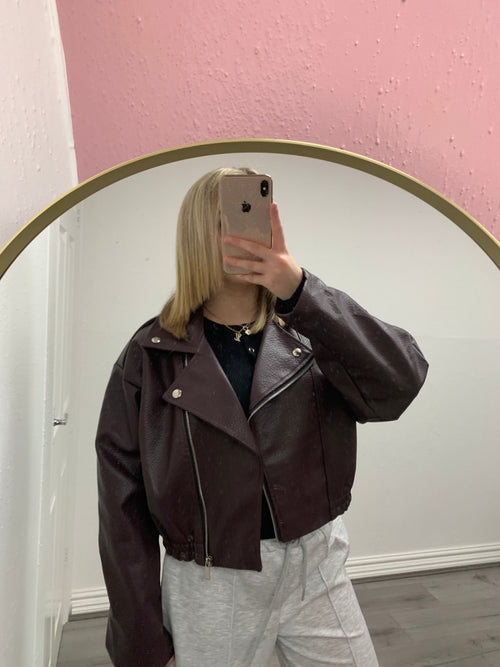 LUCIA FLEECE BIKER JACKET