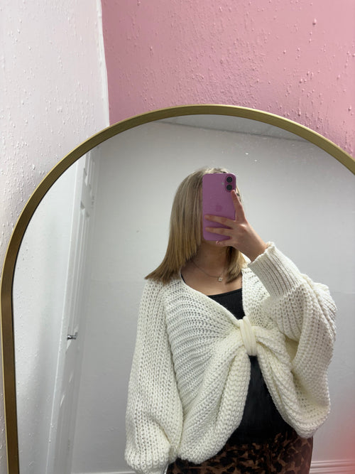 KENNEDY KNITTED BOW JUMPER