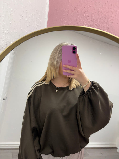 RUBY STRIPE BUBBLE HEM JUMPER
