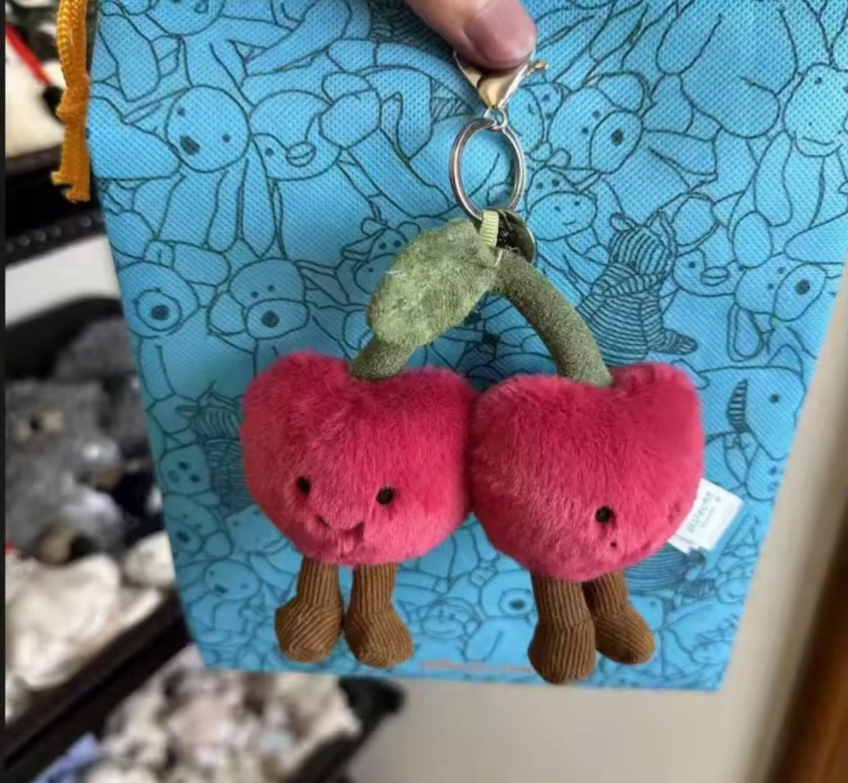 Jelly Cat Cherry Keyring