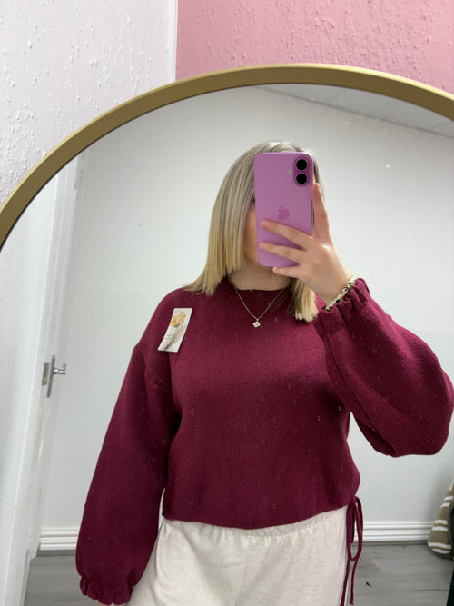 HARLOW RUCHED KNITTED JUMPER