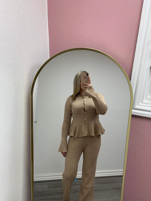 KENNEDY FRILL BUTTON UP LOUNGE SET