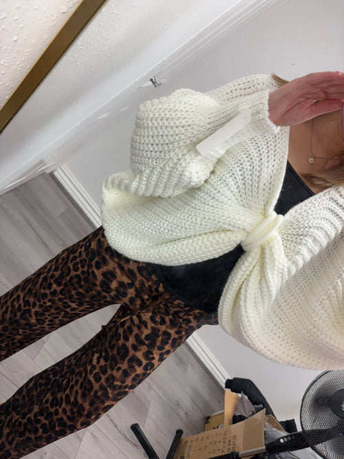 KENNEDY KNITTED BOW JUMPER