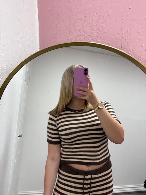 CELESTE STRIPE KNITTED SET