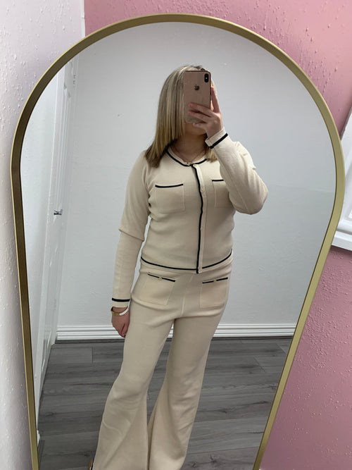 STEVIE KNITTED CONTRAST SET