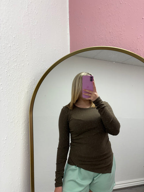 ASTRID FLEECE ASYMMETRICAL TOP