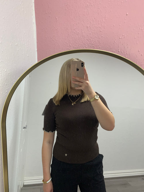 REMY FRILL KNITTED TOP