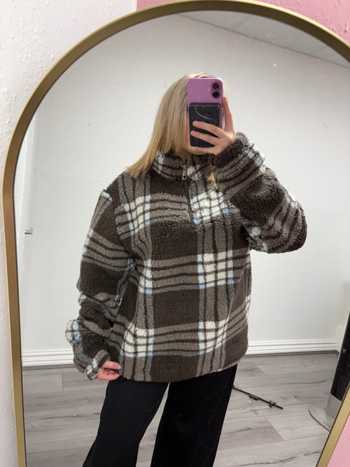 JONI FLEECE CHECK JACKET