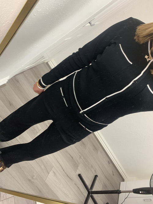 STEVIE KNITTED CONTRAST SET