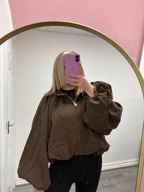 CLARA BUBBLE HEM BALLOON SLEEVE JACKET