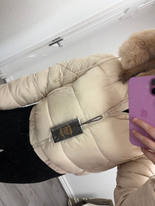 AURORA PADDED FUR COAT