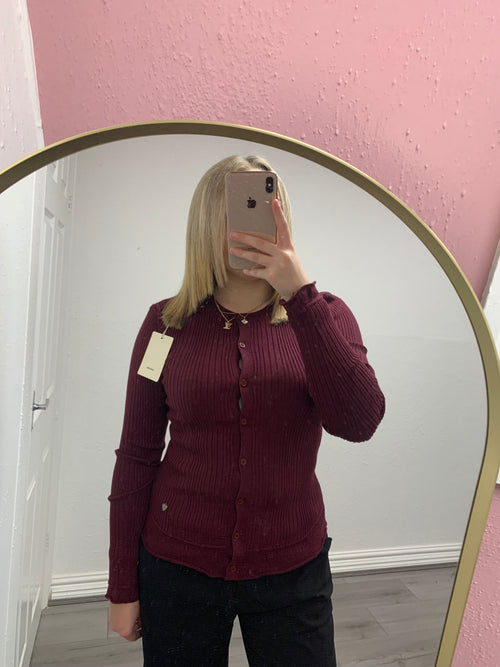 WREN BUTTON UP KNITTED TOP