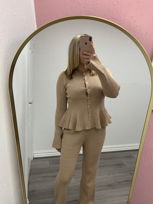 KENNEDY FRILL BUTTON UP LOUNGE SET
