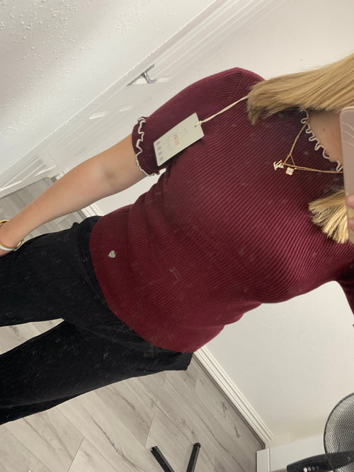 REMY FRILL KNITTED TOP