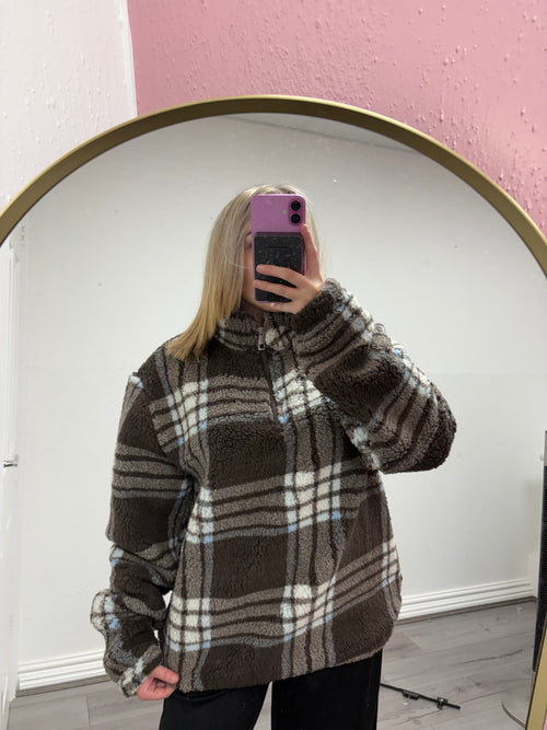 JONI FLEECE CHECK JACKET