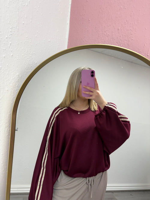 RUBY STRIPE BUBBLE HEM JUMPER