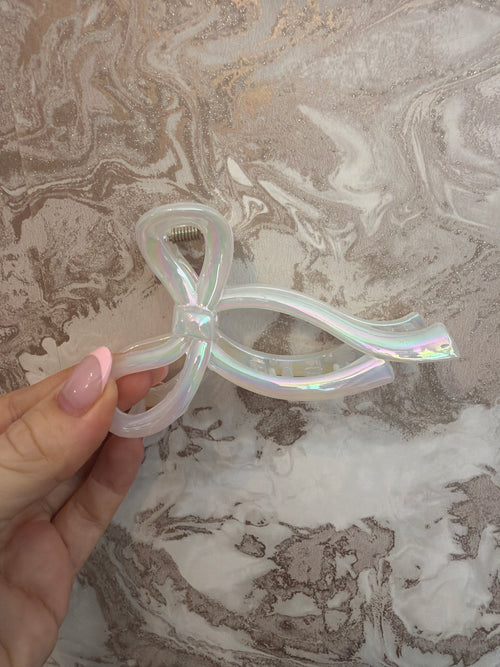 3D Bow Hair Claw Clips for Women, High-End Large Shark Clips