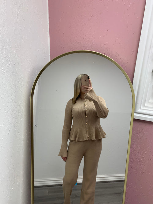 KENNEDY FRILL BUTTON UP LOUNGE SET