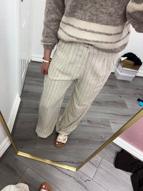 GIGI LINEN STRIPE TROUSER