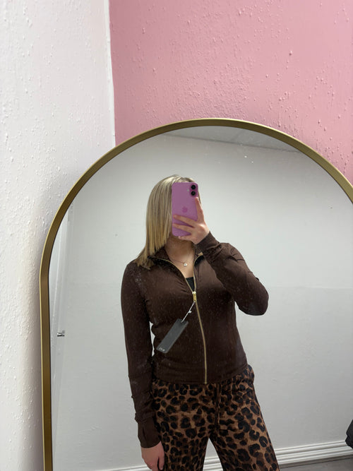 QUINN GOLD ZIP UP JACKET