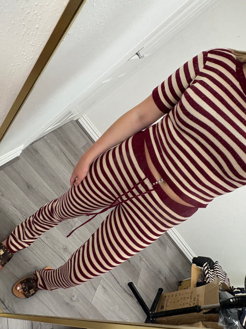 CELESTE STRIPE KNITTED SET