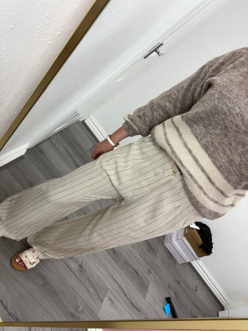 GIGI LINEN STRIPE TROUSER