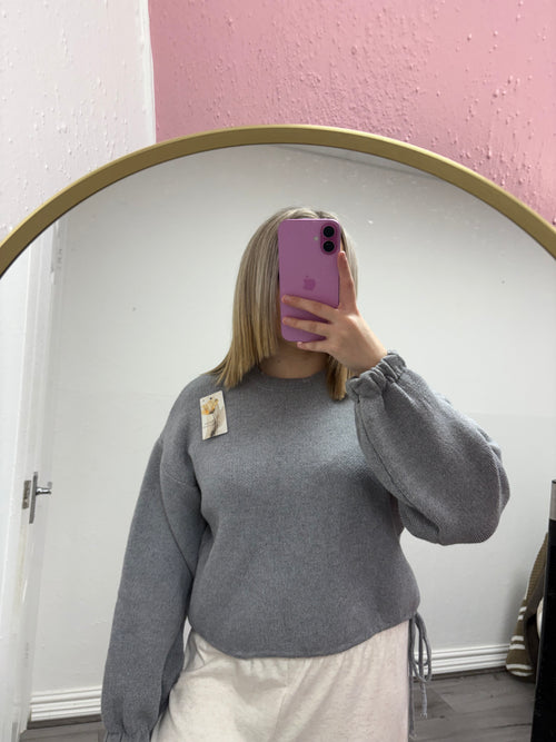 HARLOW RUCHED KNITTED JUMPER