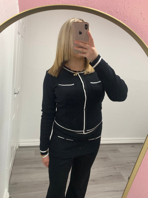 STEVIE KNITTED CONTRAST SET