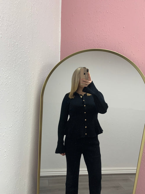 KENNEDY FRILL BUTTON UP LOUNGE SET