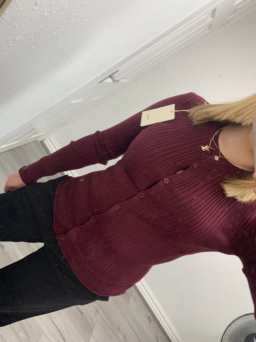 WREN BUTTON UP KNITTED TOP