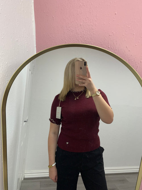 REMY FRILL KNITTED TOP
