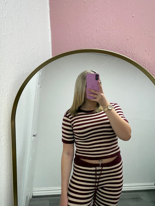 CELESTE STRIPE KNITTED SET