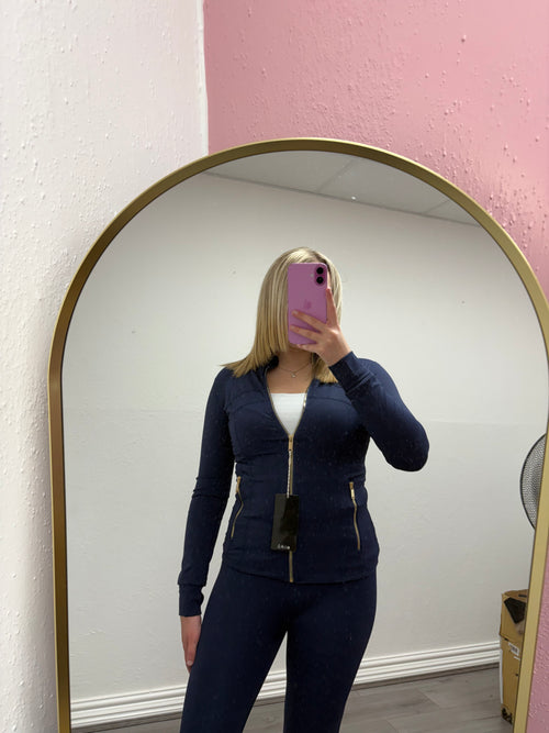 AMORA GOLD ZIP UP SET