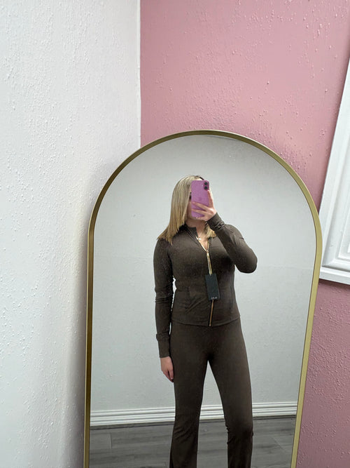 VERITY GOLD ZIP UP GYM SET
