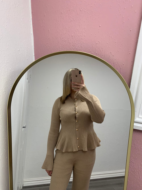 KENNEDY FRILL BUTTON UP LOUNGE SET