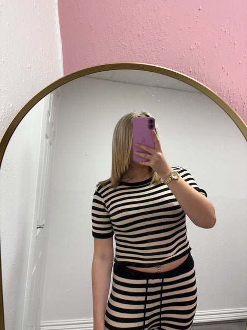 CELESTE STRIPE KNITTED SET