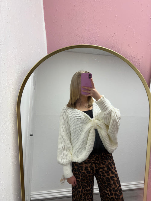 KENNEDY KNITTED BOW JUMPER