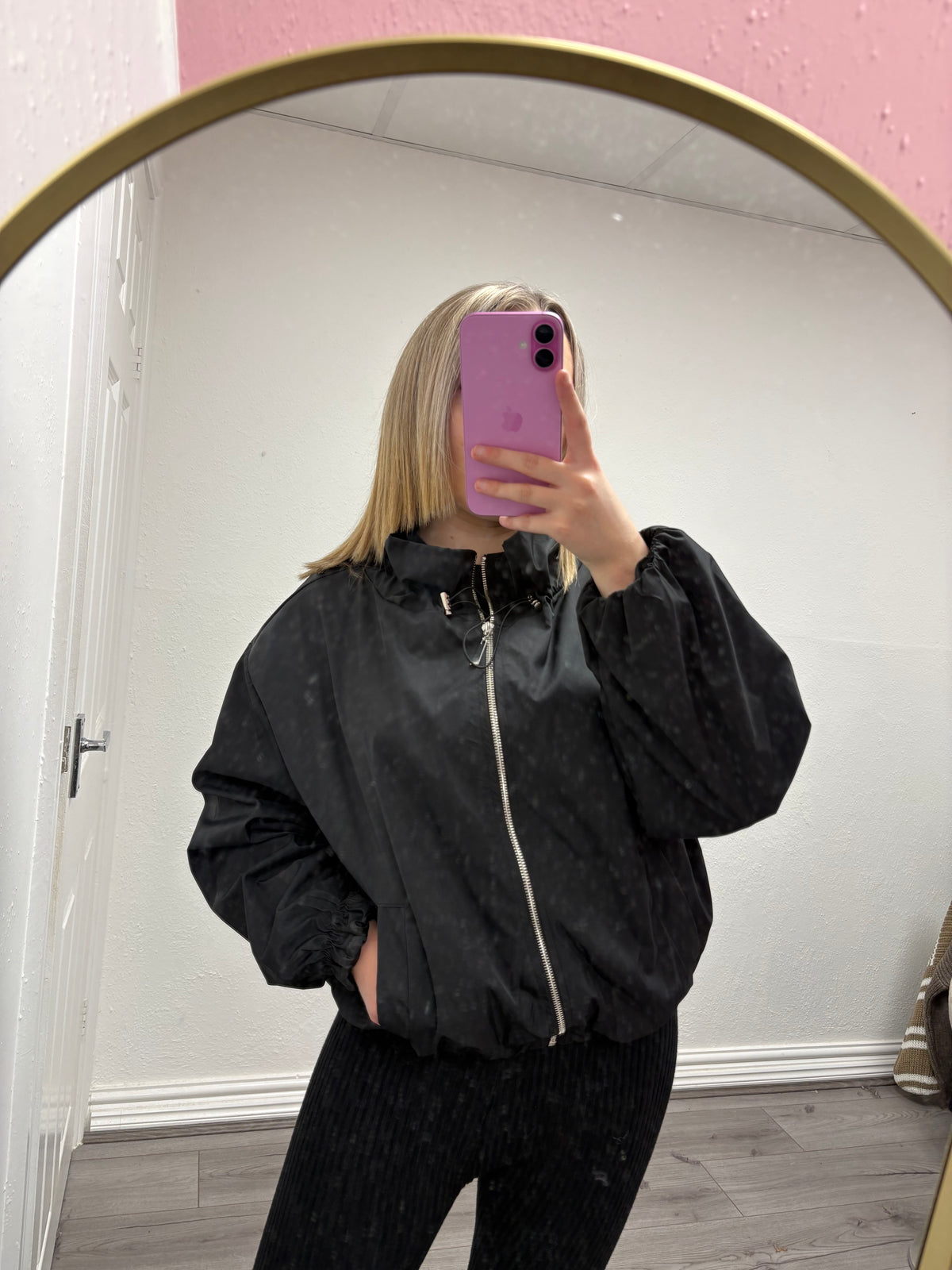 Aria Bubble Hem Toggle Jacket