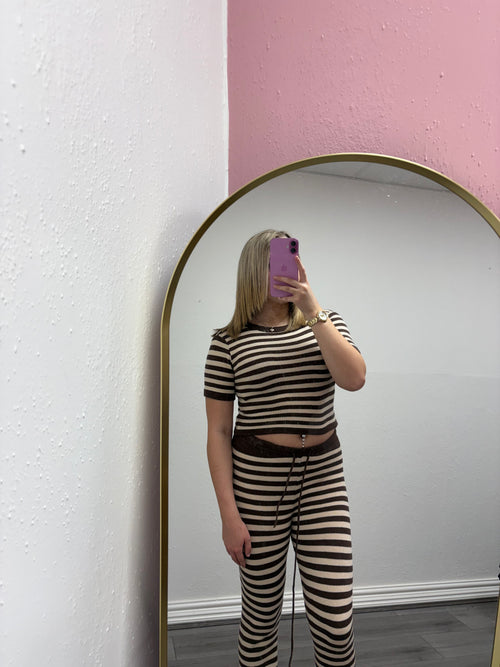 CELESTE STRIPE KNITTED SET