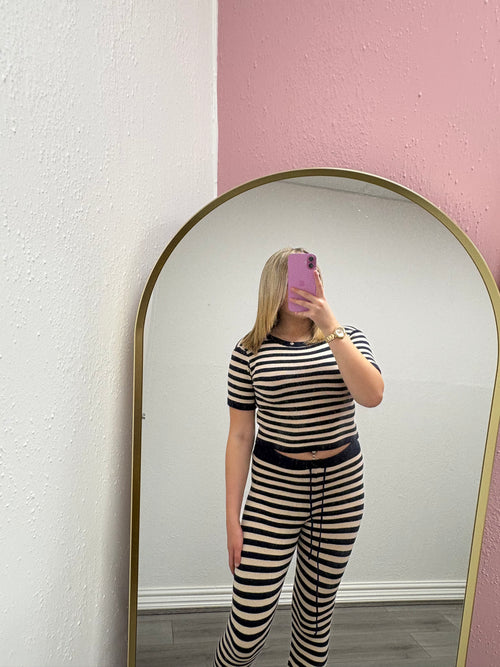 CELESTE STRIPE KNITTED SET