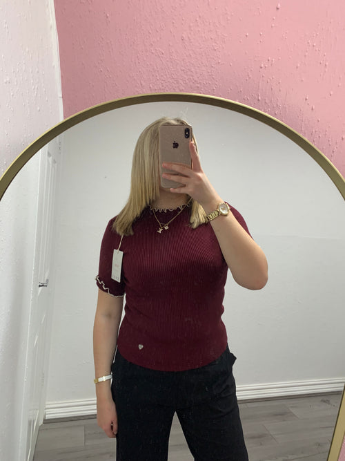REMY FRILL KNITTED TOP