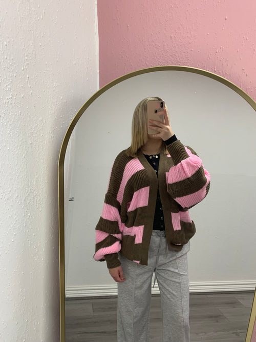 AVERY STRIPE KNITTED CARDIGAN